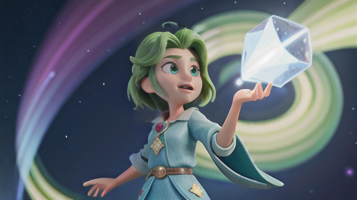 オーロラを纏った石